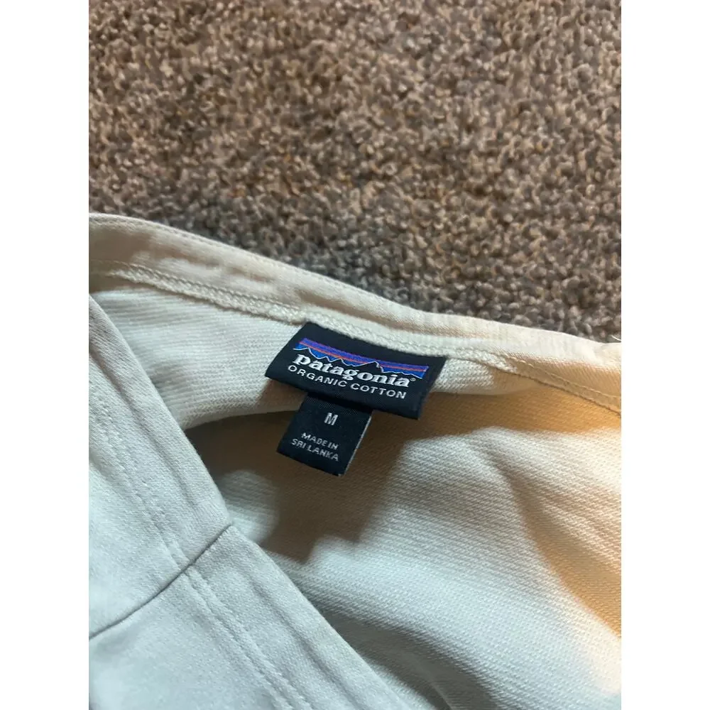 Patagonia Cream Organic Cotton Short Sleeve Roaming Jumpsuit M - Picture 4 of 5